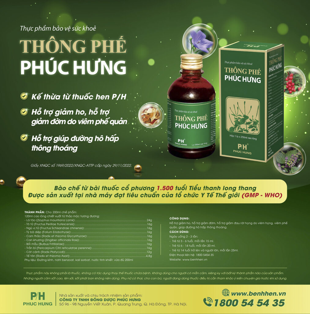 THÔNG TIN VỀ THUỐC HEN P/H – TRANG THÔNG TIN BỆNH HEN CỦA ĐÔNG DƯỢC PHÚC HƯNG