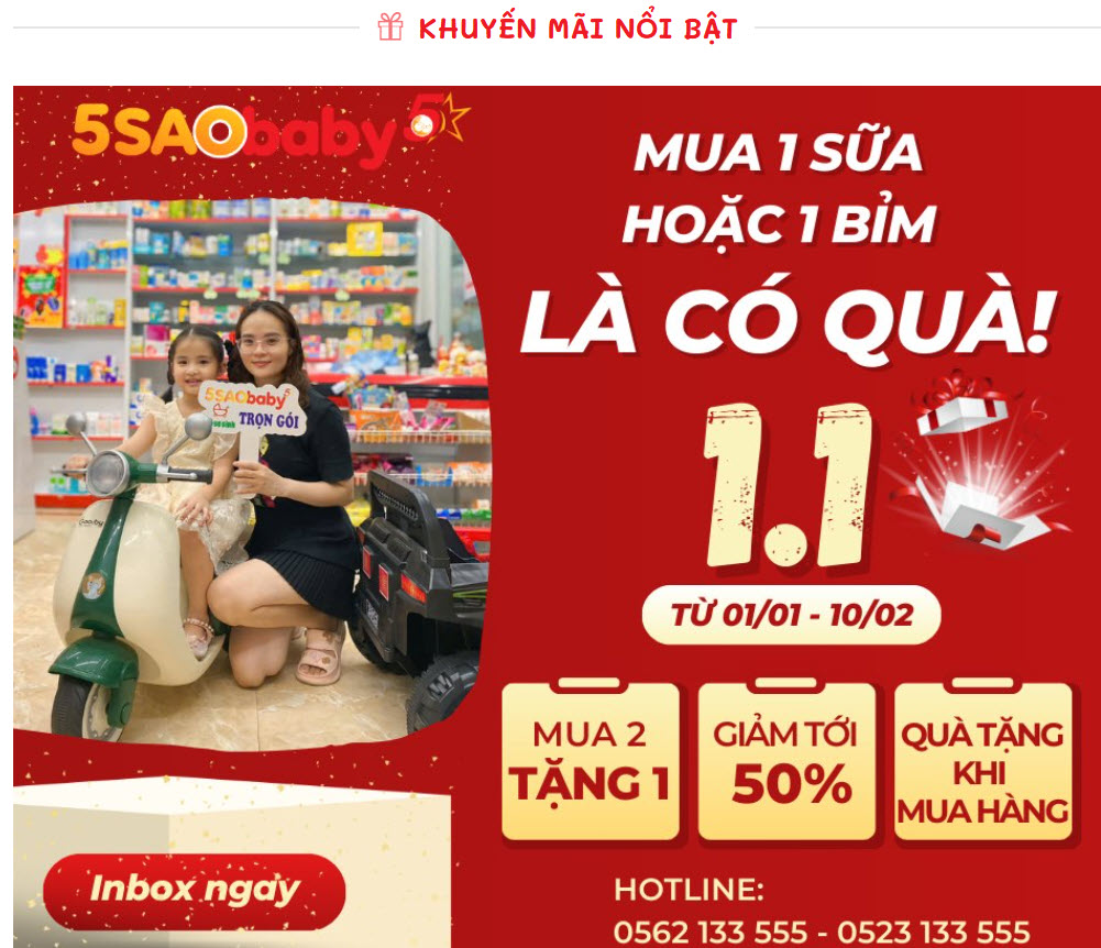 5SaoBaby – Hệ thống Mẹ và Bé nuôi con tiết kiệm!